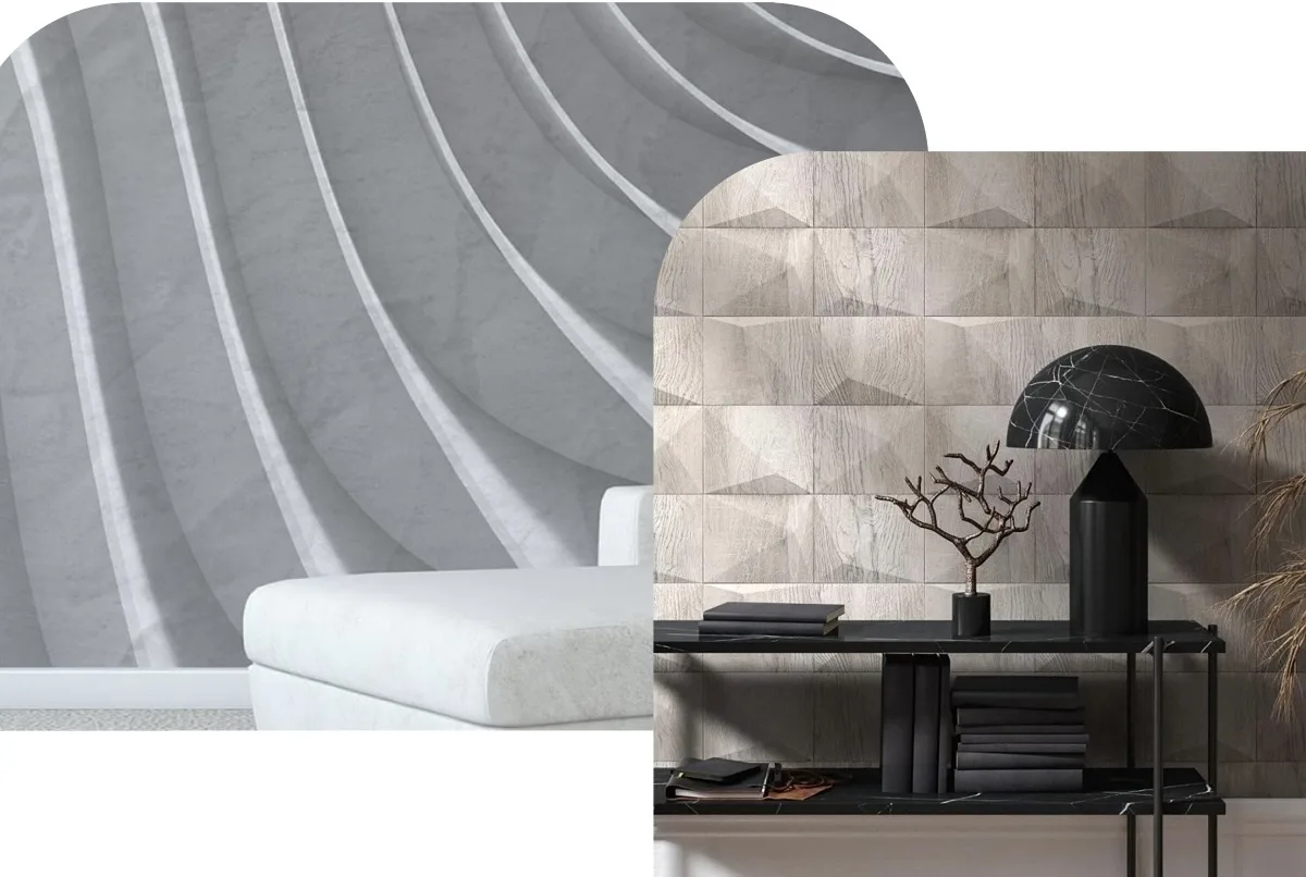 honpo modern 3d mural